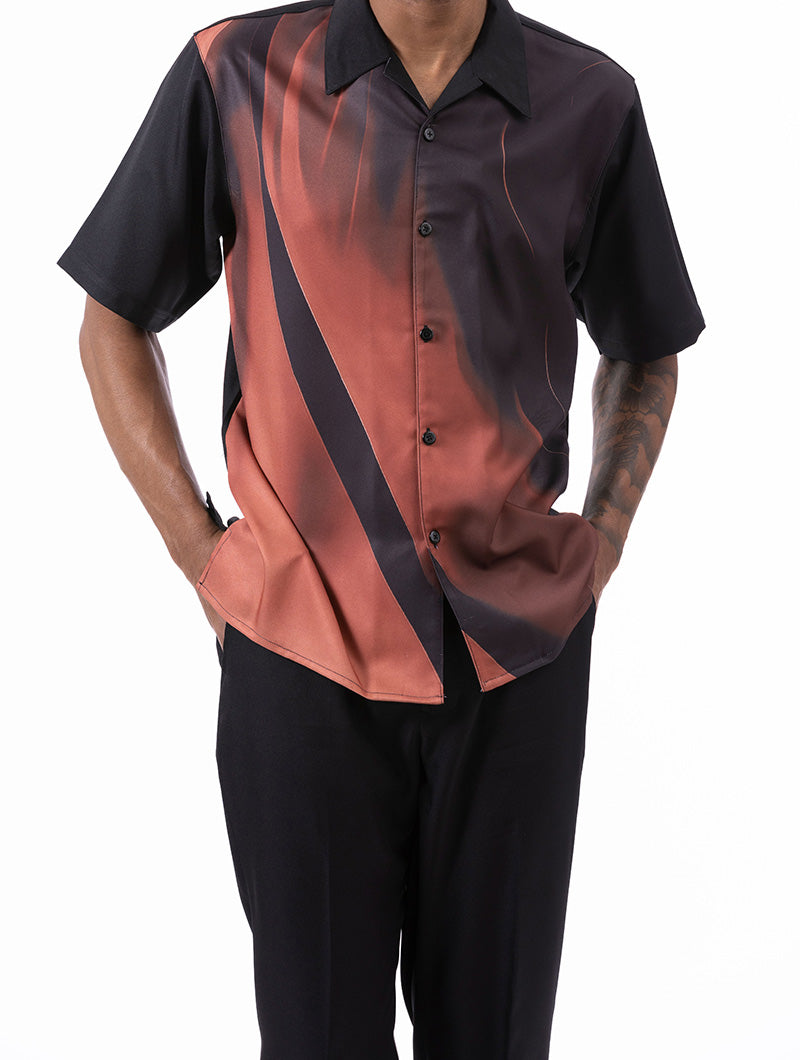 Papaya Art Design Walking Suit 2 Piece Short Sleeve Set