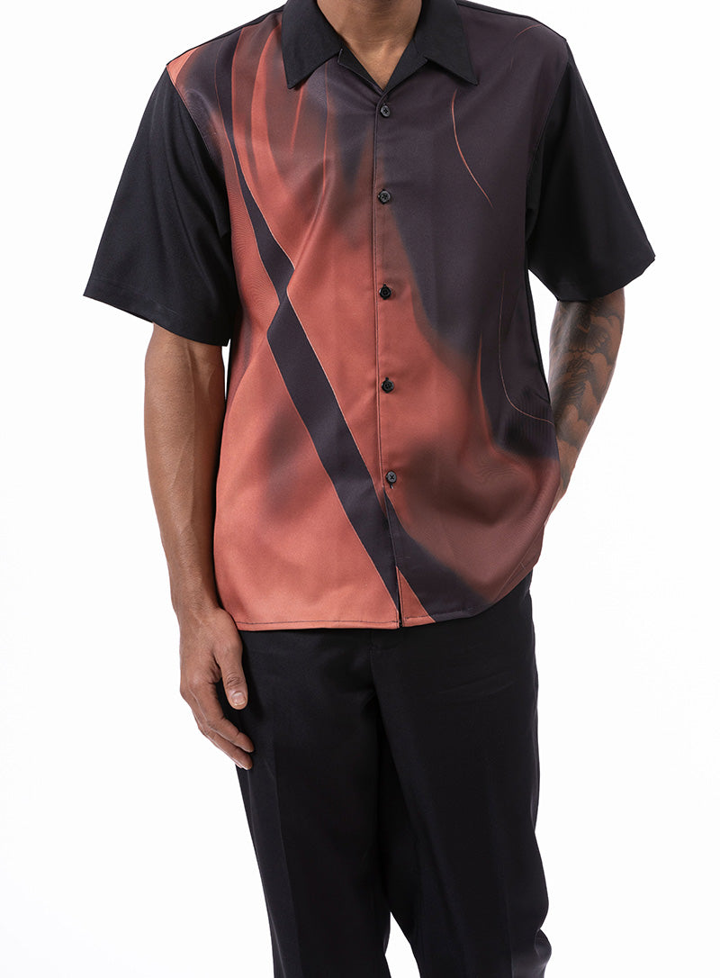 Papaya Art Design Walking Suit 2 Piece Short Sleeve Set
