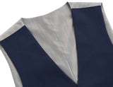 Vanderbilt Collection  - Classic Dress Vest 5 Buttons Regular Fit In Navy