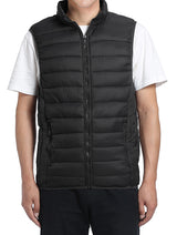 Men's Winter Quilted Puffer Vest in Black