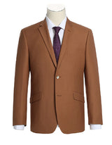 Brown 2-Piece Single Breasted Notch Lapel Slim Fit Dress Suit