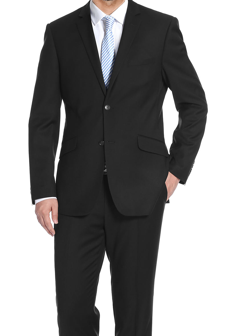 Performance Stretch Suit 2 Piece Slim Fit in Black