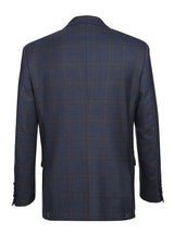 Classic Regular Fit 3-Piece Wool Stretch Checked Suits in Chocolate