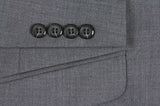 Bevagna Collection - Gray 100% Virgin Wool Regular Fit Pick Stitch 2 Piece Suit 2 Button