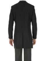 English Laundry Black Fall/Winter Essential Slim Fit Overcoat Wool Blend