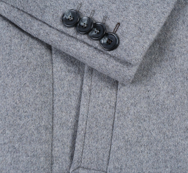English Laundry Light Gray Fall/Winter Essential Slim Fit Overcoat Wool Blend