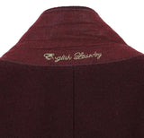 English Laundry Burgundy Fall/Winter Essential Slim Fit Overcoat Wool Blend
