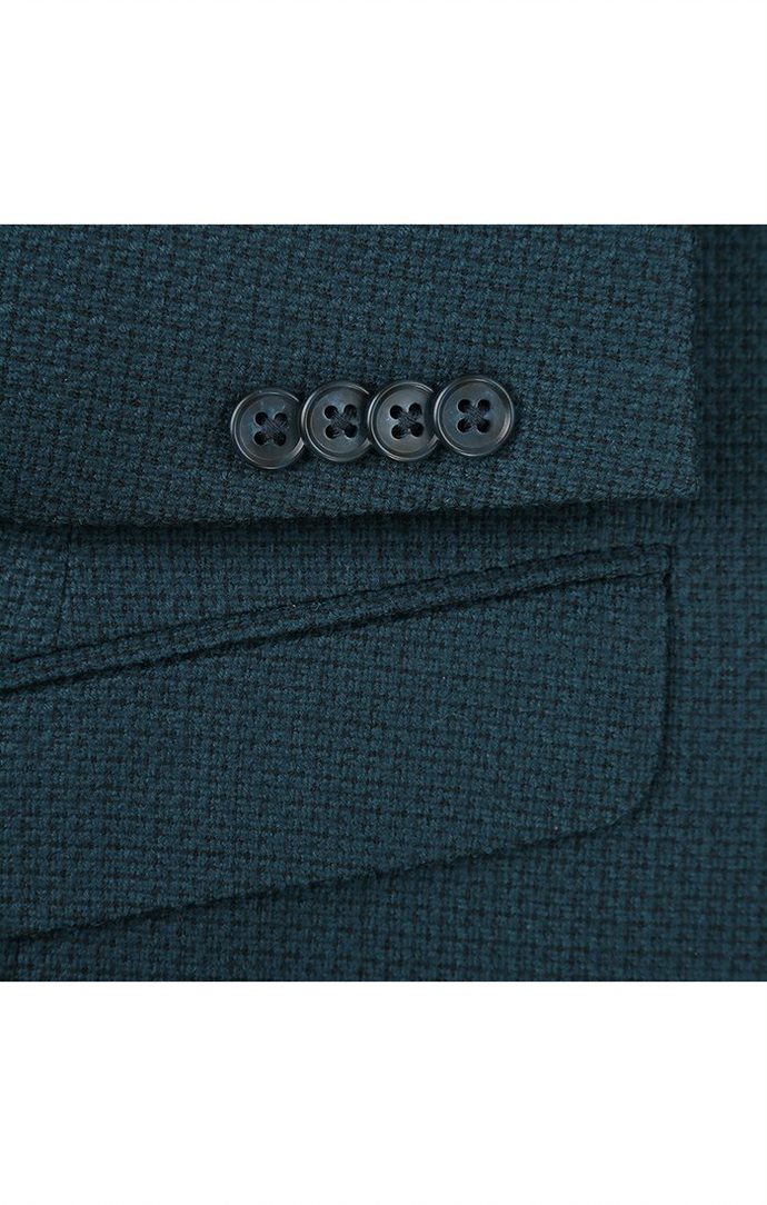 (38R, 40R, 40S) Men's Slim Fit Blazer Wool Blend Sports Jacket in Emerald Green