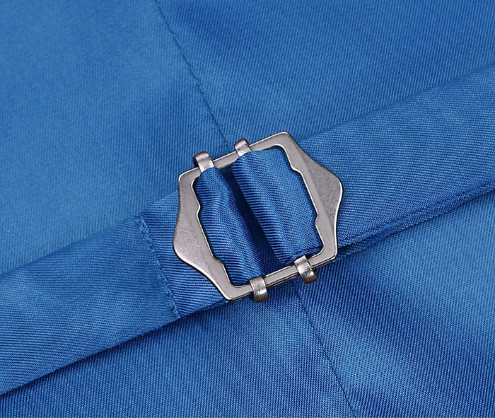 Vanderbilt Collection  - Classic Dress Vest 5 Buttons Regular Fit In Blue