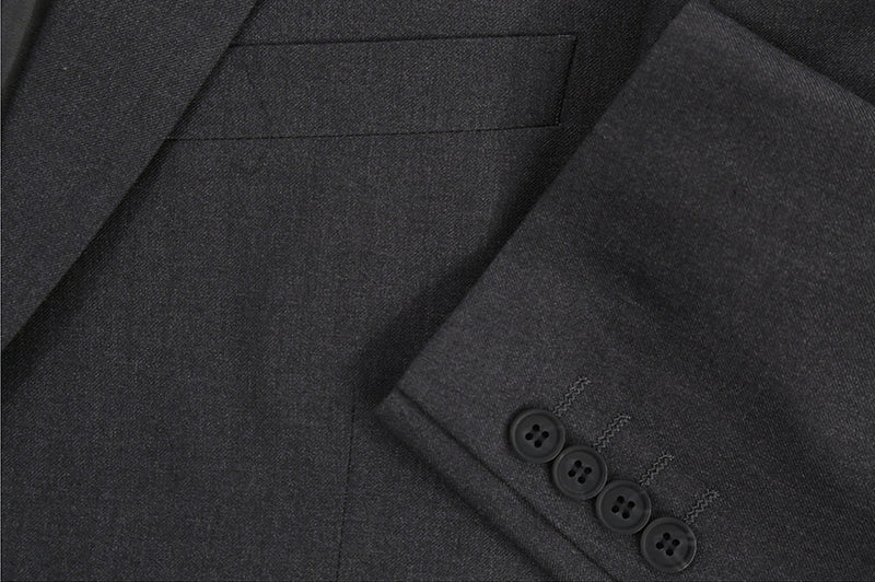 (40S) Slim Fit 2 Piece Suit 2 Buttons In Charcoal Gray