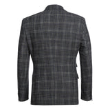 English Laundry 3-Piece Black Check Slim Fit Suit Poly Rayon Blend