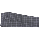 English Laundry Slim Fit Gray with White Blue Check Suit