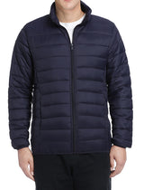 Men's Quilted Puffer Jacket in Navy
