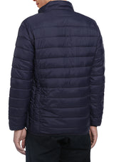 Men's Quilted Puffer Jacket in Navy