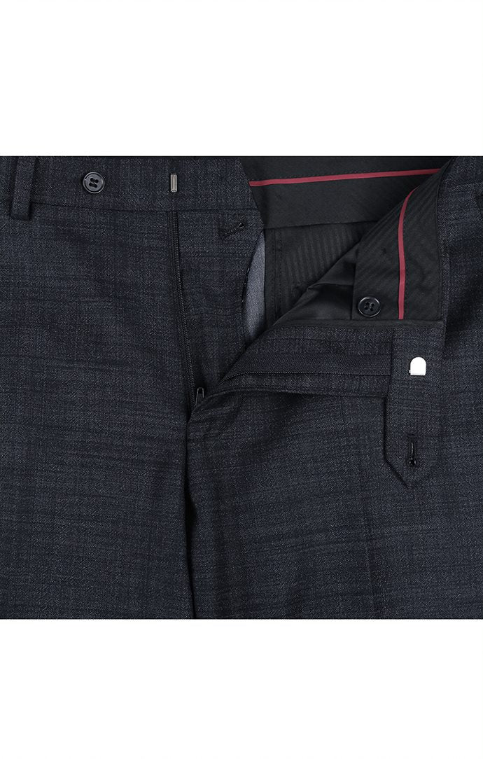 Wool Blend Slim Fit Suit 2 Piece Suit 2 Button in Charcoal