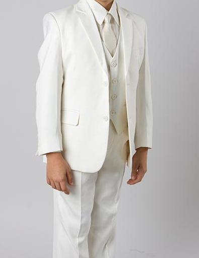(10H) Classic Boy Suit 5 Piece Set Off White