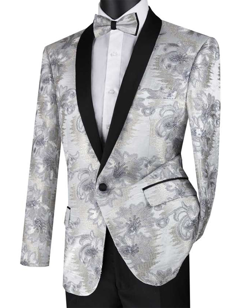 Silver 2024 prom jacket