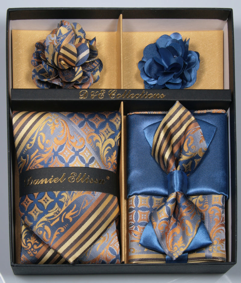 Blue and Copper Men's Accessory Collection Box 6 Pieces Set