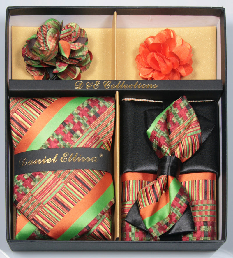 Green and Orange Men's Accessory Collection Box 6 Pieces Set