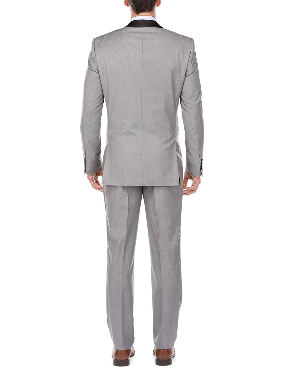 (42R, 50L) Gray 2 Piece Tuxedo Shawl Lapel Slim Fit