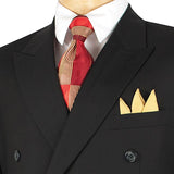 Ramses Collection - Double Breasted Suit 2 Piece Regular Fit in Black