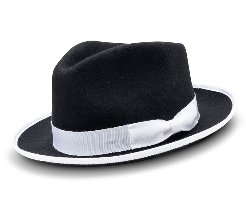 (M) Black 2 ½" Wide Brim Wool Felt Hat