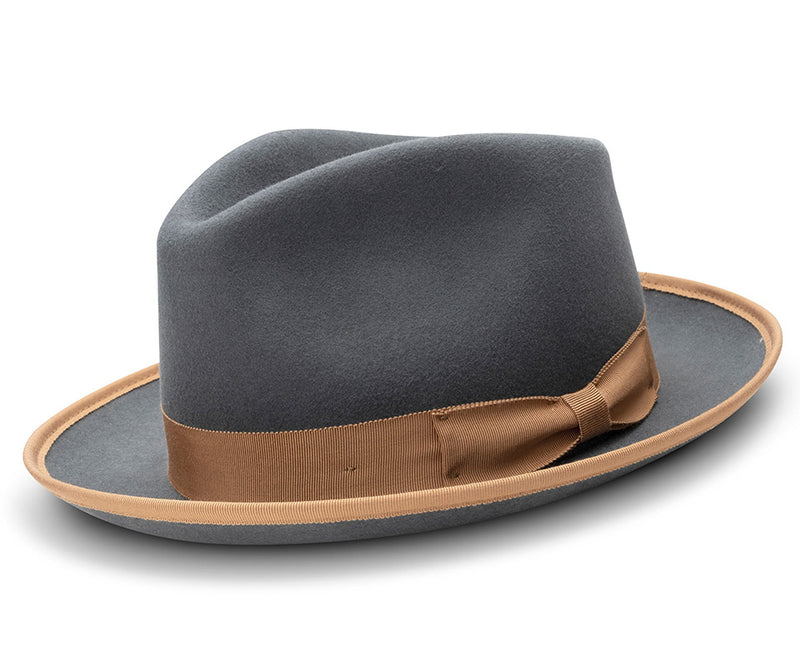 Gray 2 ½" Wide Brim Wool Felt Hat