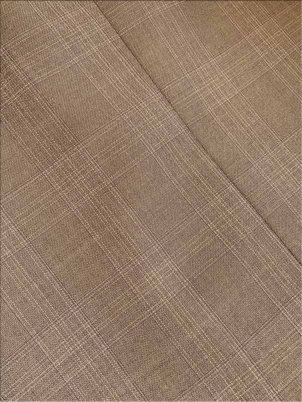 Alexander Collection - Tan Double Breasted 2 Piece Suit Regular Fit Glen Plaid