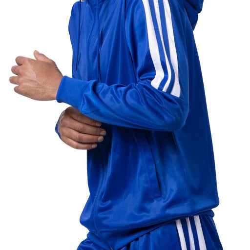 Men's Track Suit with Detachable Hood in Royal Blue