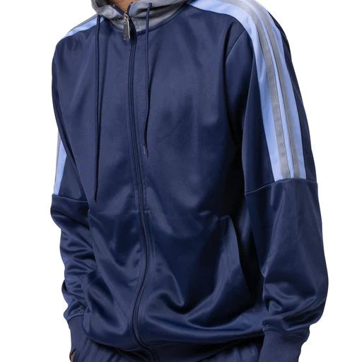 Men's Track Suit with Hood in Navy