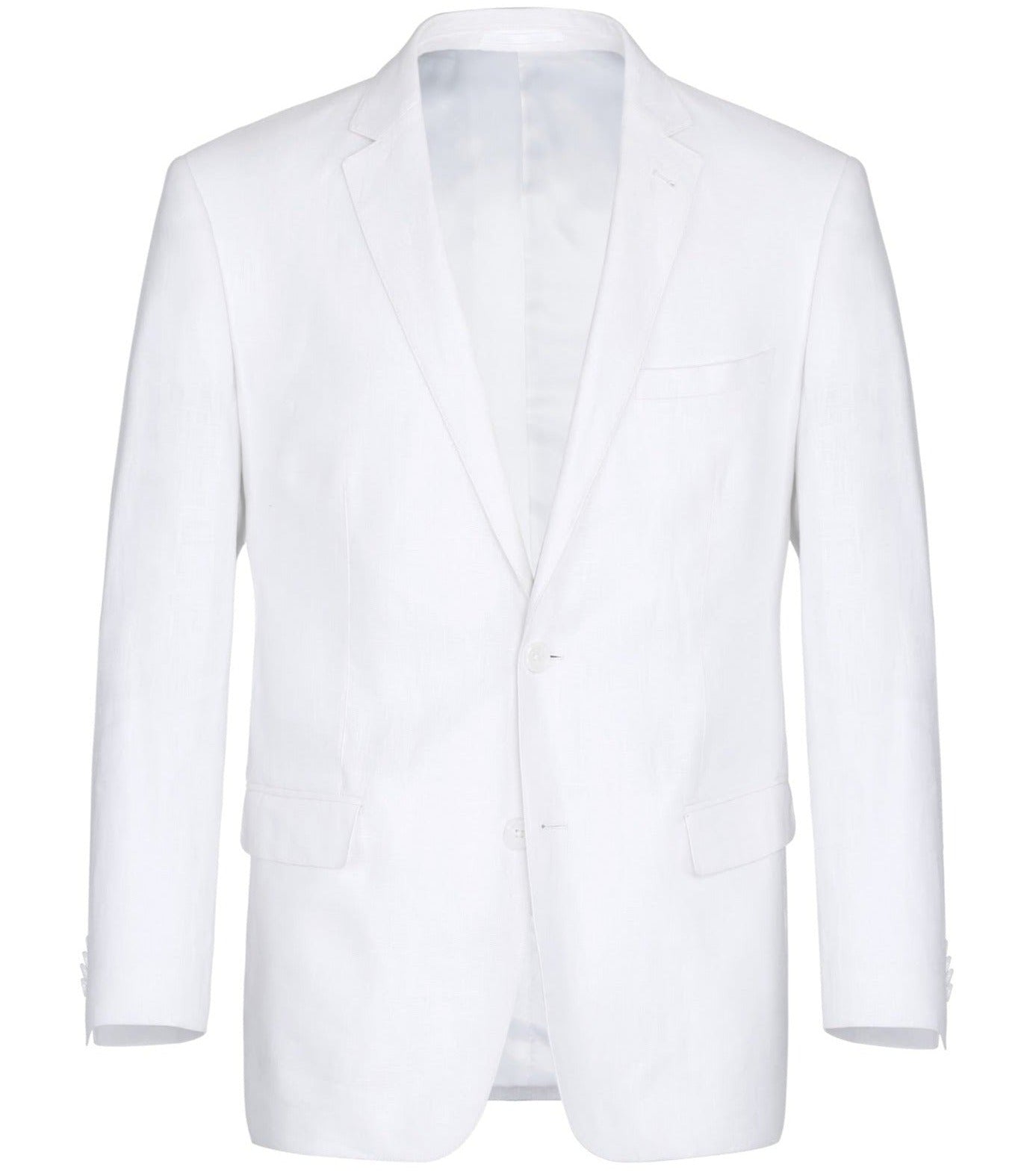 Men's White  Classic Linen 2 button Double Vent Suit main image 0
