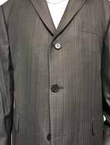 Regular Fit Suit Tone On Tone Stripe Design in Gray 2 Piece