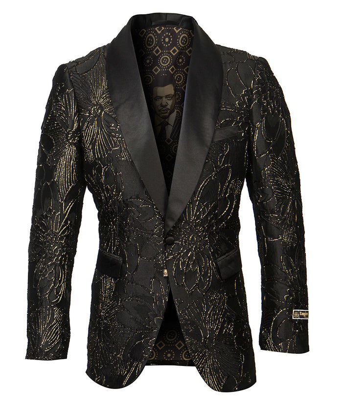 Empire Collection - Floral Pattern Shawl Collar Sports Coat Slim Fit