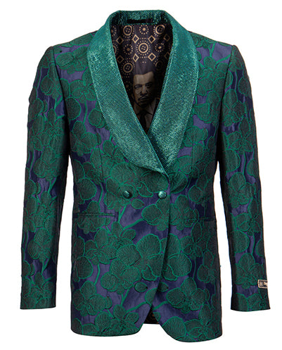 Empire Collection - Green Slim Fit Dinner Jacket Double Breasted Blazer