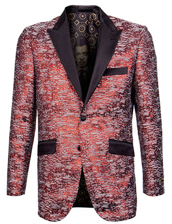Empire Collection - Slim Fit Formal Dinner Show Blazer in Red