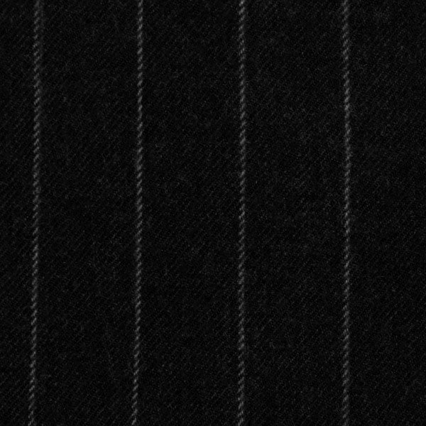 Men's Modern Fit 2 Piece Wool Suit Pinstripe Black