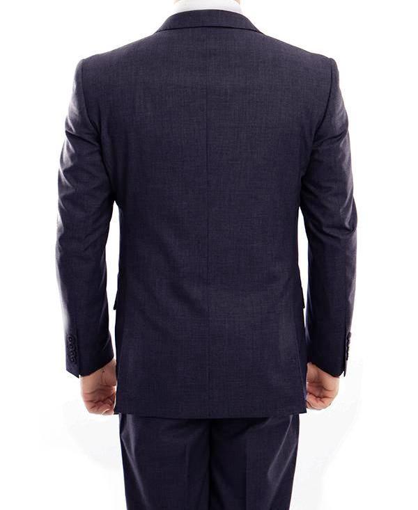 (38R, 44R, 56R) 100% Wool Suit Modern Fit Italian Style 2 Piece in Navy