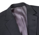 Half Canvas Wool Dress Suit Regular Fit 2 Piece in Black