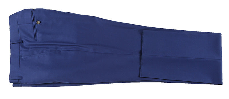Half Canvas Wool Dress Suit Regular Fit 2 Piece in Blue