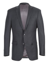 Half Canvas Wool Dress Suit Modern Fit 2 Piece in Gray