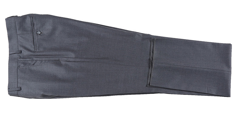 Half Canvas Wool Dress Suit Regular Fit 2 Piece in Gray
