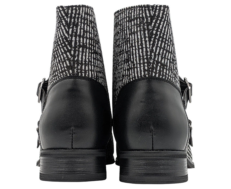 Black Double Monk Strap Fashion Boots