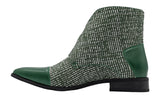 Hunter Green Double Monk Strap Fashion Boots