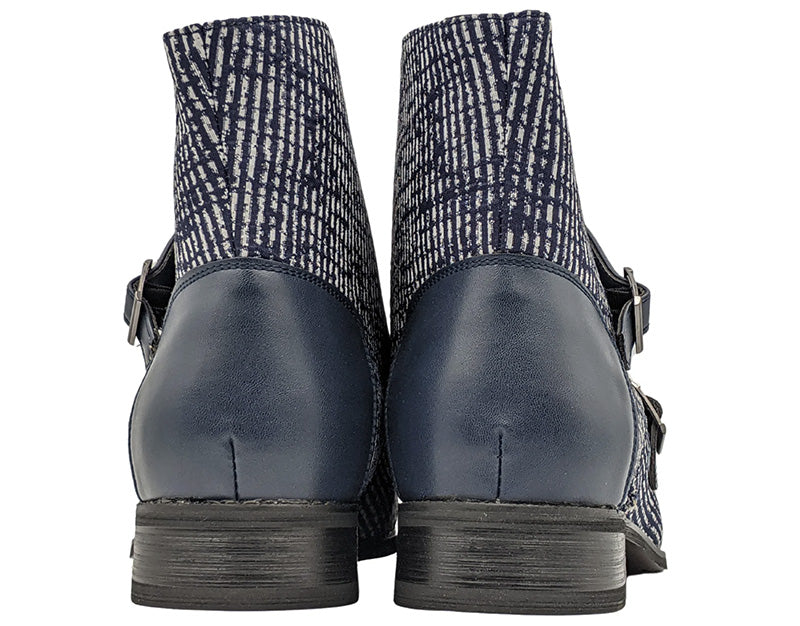 (11) Ink/Navy Double Monk Strap Fashion Boots