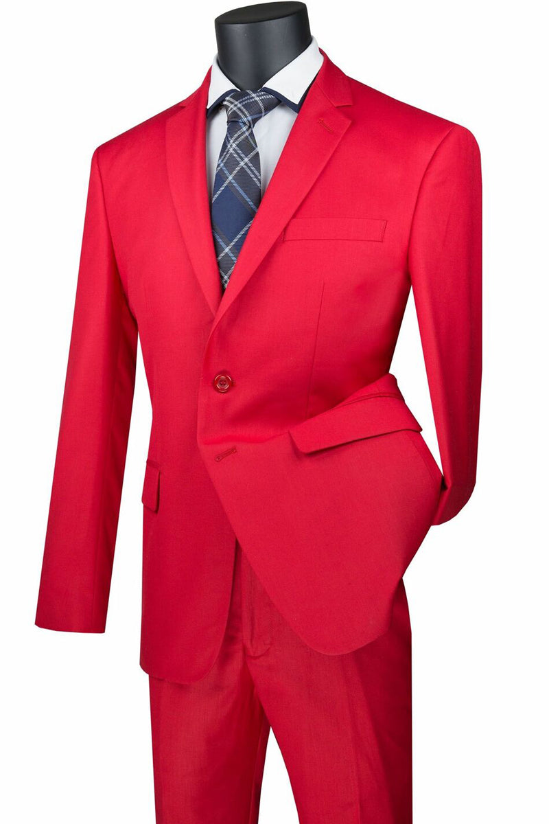 Slim Fit Mens Suit 2 Piece 2 Button In Red Suits Outlets Mens Fashion 1415