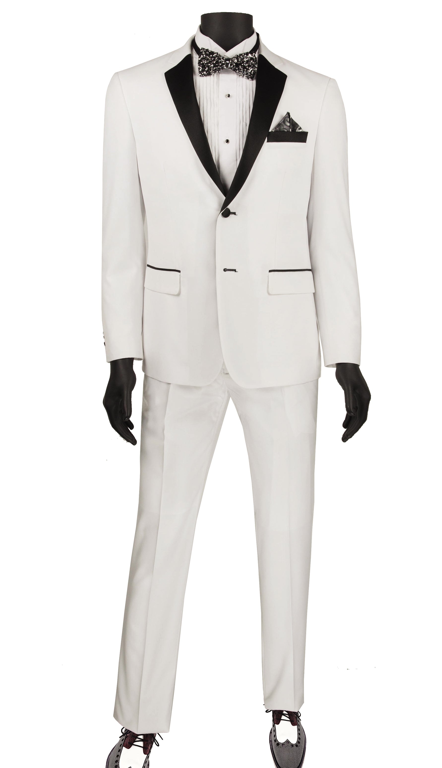White Ultra Slim Fit Tuxedo 2 Buttons 2 Piece