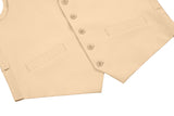 Vanderbilt Collection- Classic Dress Vest 5 Buttons Regular Fit In Beige