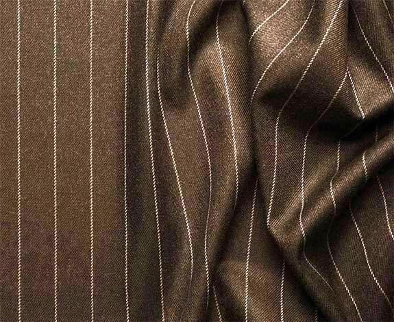 Rockefeller Collection - Double Breasted Stripe Suit Brown Regular Fit 2 Piece