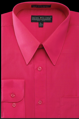 Basic Dress Shirt Regular Fit in Fuchsia