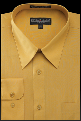 Basic Dress Shirt Regular Fit in Mustard
